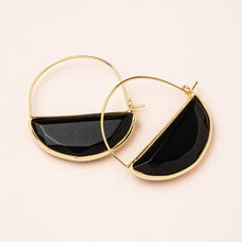 Load image into Gallery viewer, Scout Curated Wears Stone Prism Hoop - Black Spinel/Gold