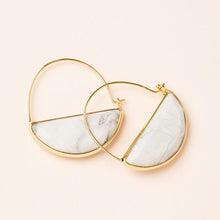 Load image into Gallery viewer, Scout Curated Wears Stone Prism Hoop - Howlite/Gold