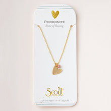 Load image into Gallery viewer, Scout Curated Wears Intention Charm Necklace - Rhodonite/Gold