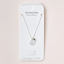 Load image into Gallery viewer, Scout Curated Wears Intention Charm Necklace - Moonstone/Silver