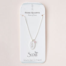 Load image into Gallery viewer, Scout Curated Wears Intention Charm Necklace - Rose Quartz/Silver