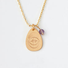 Load image into Gallery viewer, Scout Curated Wears Intention Charm Necklace - Amethyst/Gold