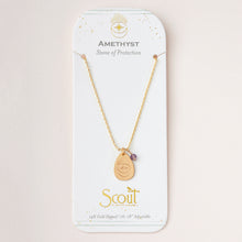 Load image into Gallery viewer, Scout Curated Wears Intention Charm Necklace - Amethyst/Gold
