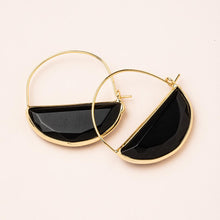 Load image into Gallery viewer, Scout Curated Wears Stone Prism Hoop - Black Spinel/Gold
