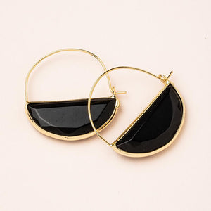 Scout Curated Wears Stone Prism Hoop - Black Spinel/Gold