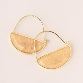 Scout Curated Wears Stone Prism Hoop - Citrine/Gold