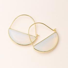 Scout Curated Wears Stone Prism Hoop - Opalite/Gold