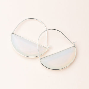 Scout Curated Wears Stone Prism Hoop - Opalite/Silver