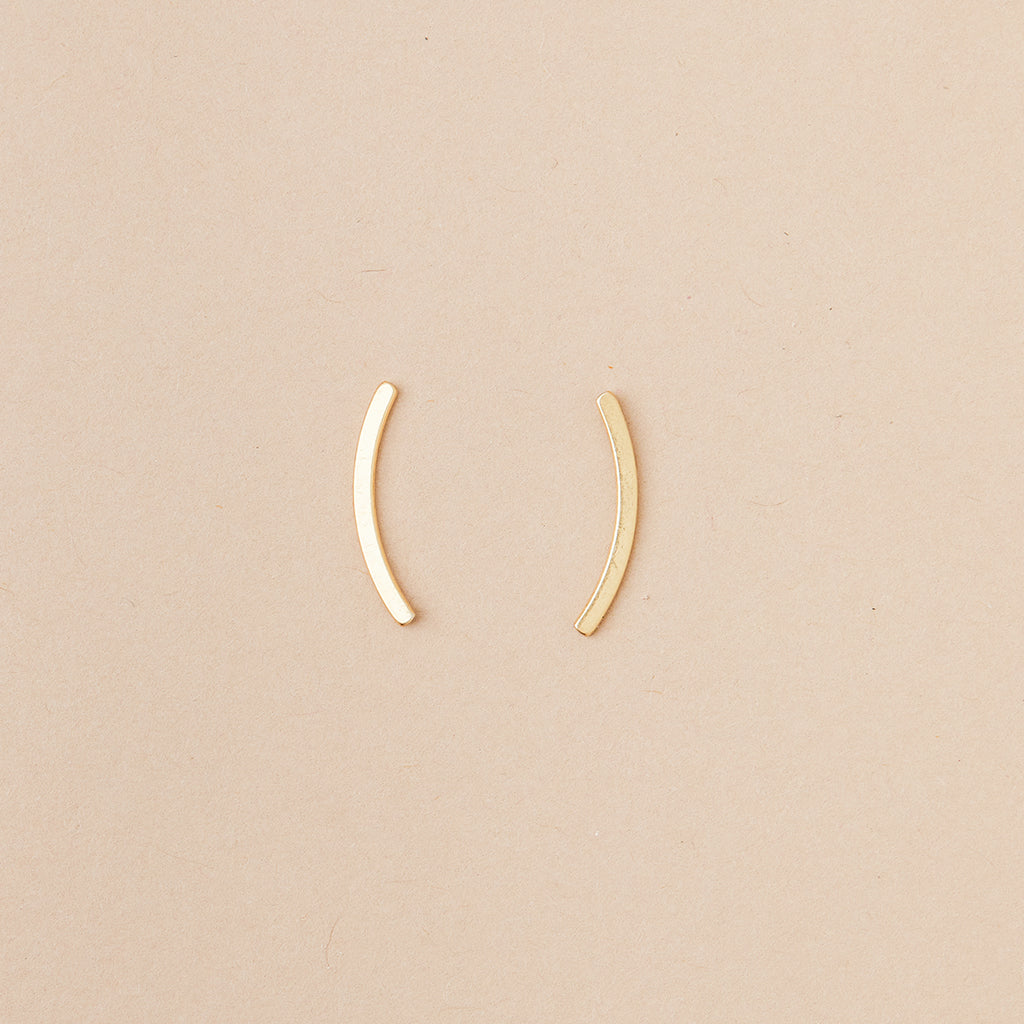 Scout Curated Wears Comet Curve Earring / Gold Vermeil