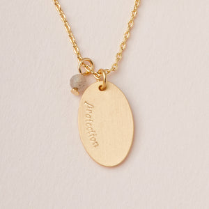 Scout Curated Wears Intention Charm Necklace - Labradorite/Gold