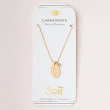 Load image into Gallery viewer, Scout Curated Wears Intention Charm Necklace - Labradorite/Gold
