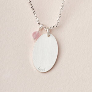 Scout Curated Wears Intention Charm Necklace - Rose Quartz/Silver
