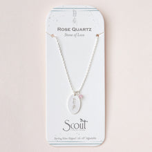 Load image into Gallery viewer, Scout Curated Wears Intention Charm Necklace - Rose Quartz/Silver
