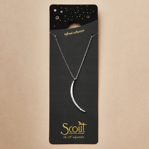 Scout Curated Wears Refined Necklace Collection - Gibbous Slice/Silver