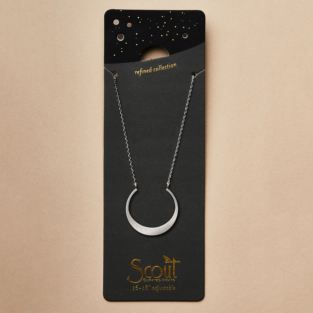 Scout Curated Wears Refined Necklace Collection - Crescent/Silver