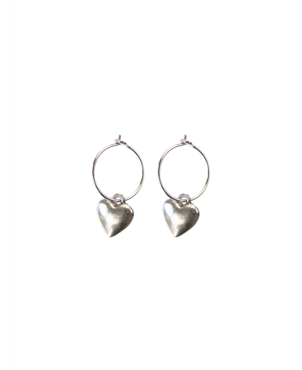 Heart Hoops Earrings
