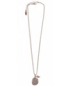 Hultquist Autumn Oak Leaf Rose Gold Pendant Necklace