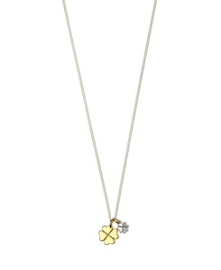 Hultquist Clover Necklace Silver & Gold Plated