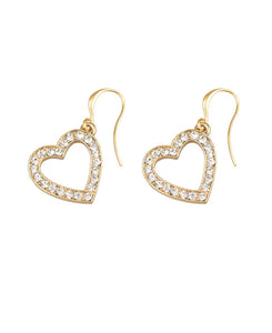 Hultquist Crystal Heart Earrings