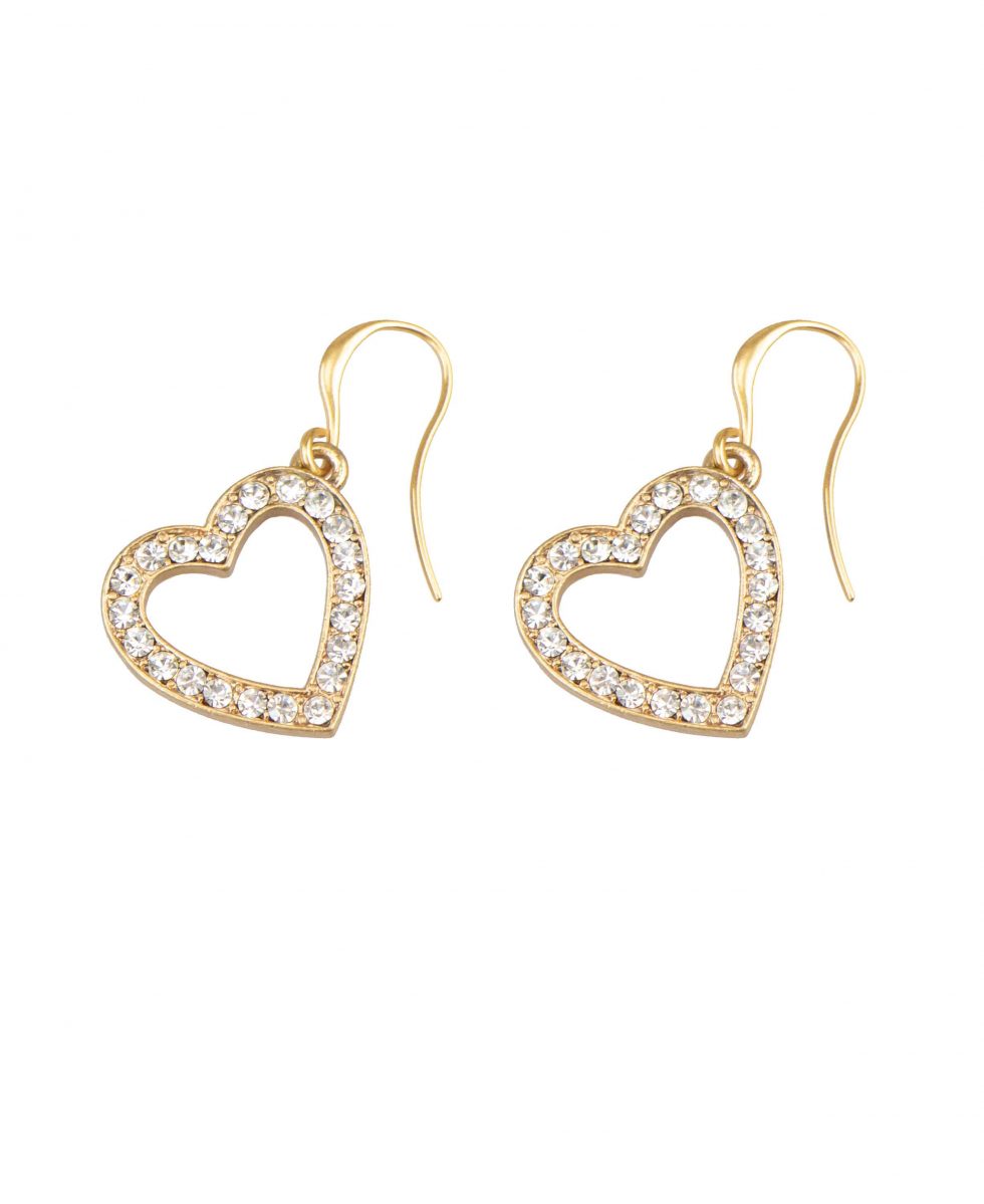 Hultquist Crystal Heart Earrings