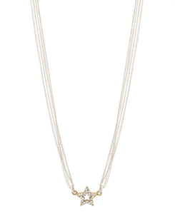 Hultquist Multi Strand Encrusted Star Necklace