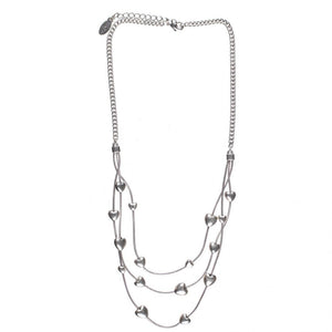 Hultquist Multi Strand Hearts Necklace