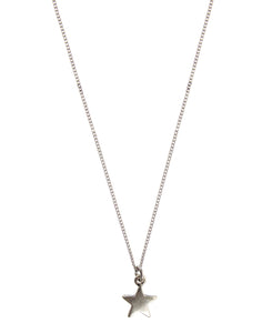 Hultquist Single Star Silver Plated Necklace