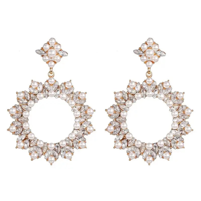 Sofia Pearl & Crystal Earrings