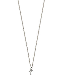 Hultquist Tropical Palm Tree Silver Plated Stacking Necklace