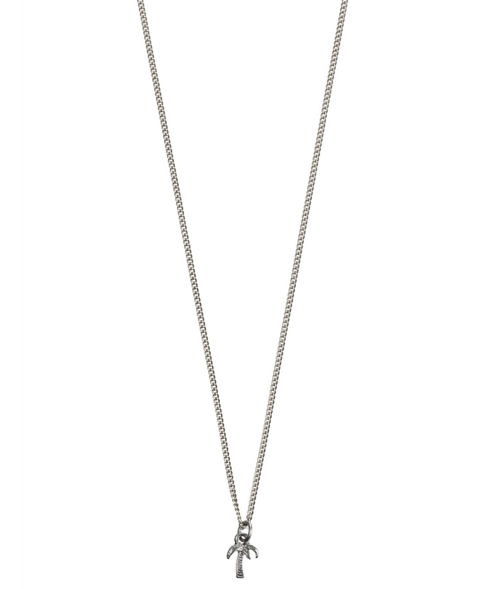 Hultquist Tropical Palm Tree Silver Plated Stacking Necklace