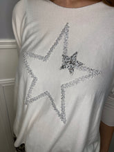 Load image into Gallery viewer, Made In Italy Stella Long Sleeve Scooped Neck Stars Fine Knit
