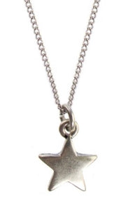 Hultquist Single Star Silver Plated Necklace